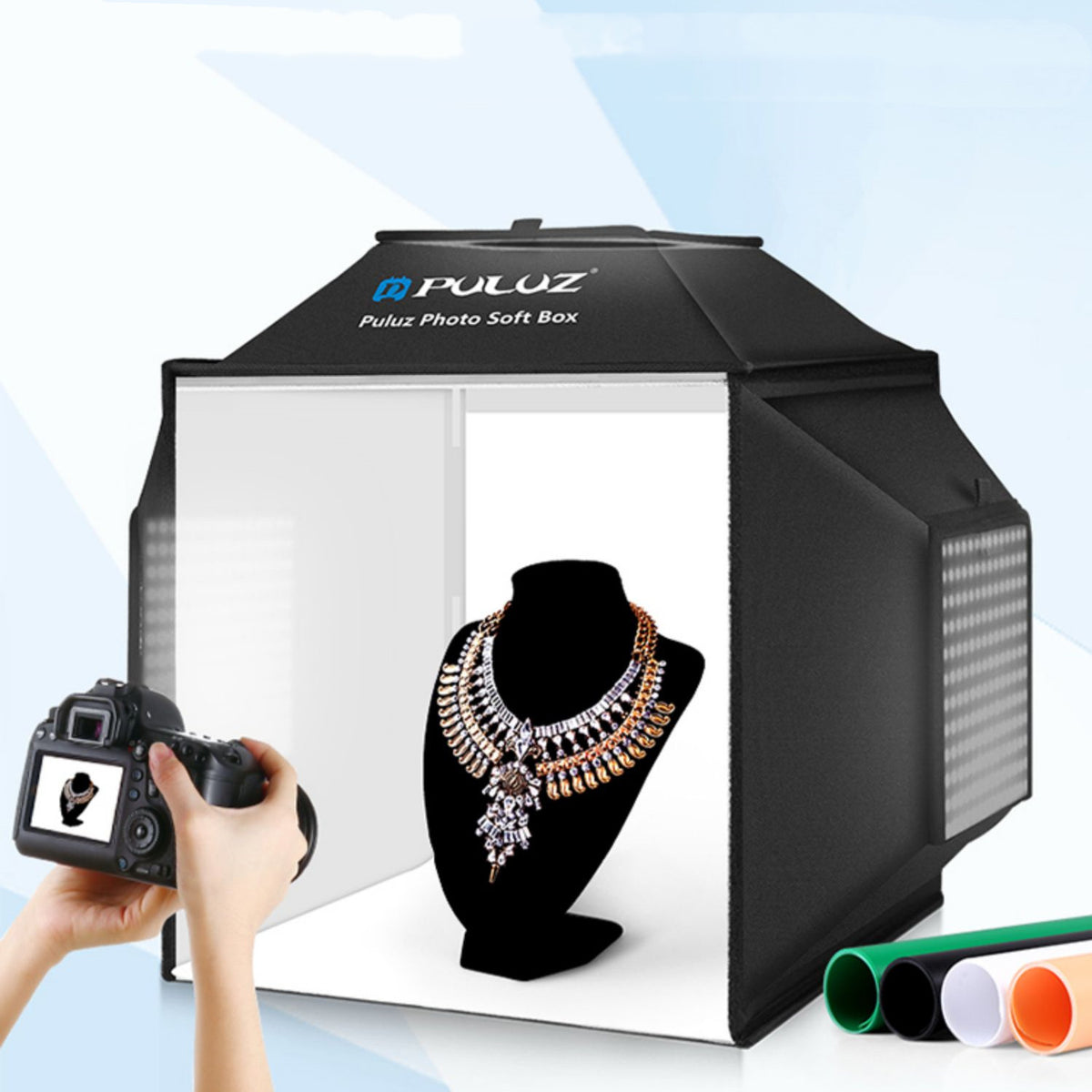 40cm Small Folding LED Studio Product Photo Light Box Simple Shooting Light