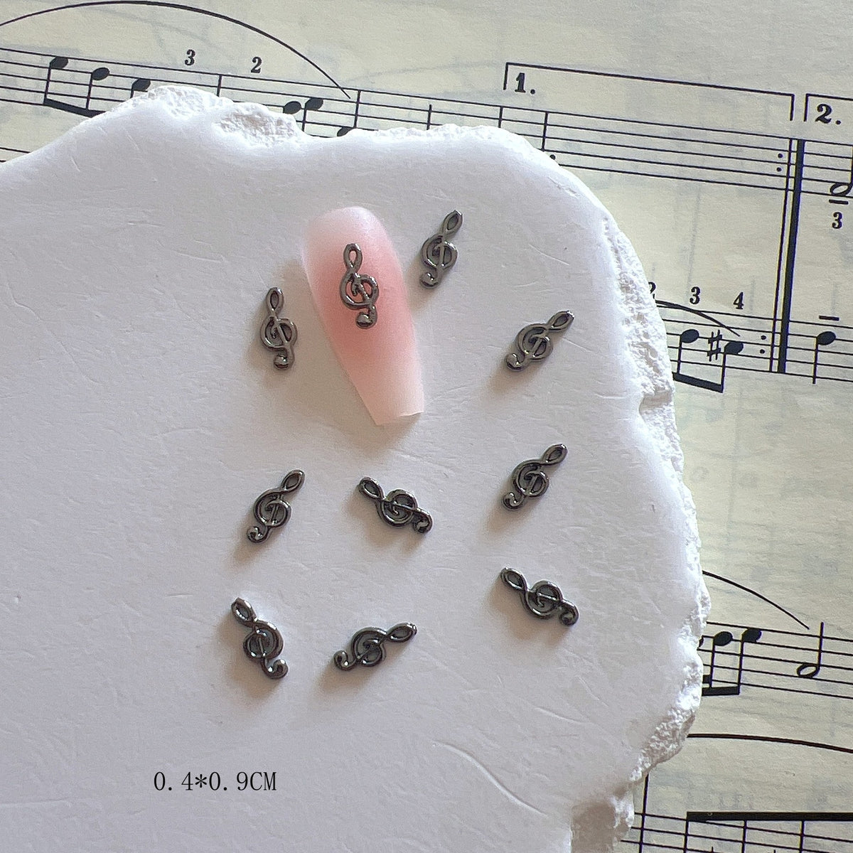 Symboles de musique Alliage de bijoux Nails Accessoires en métal