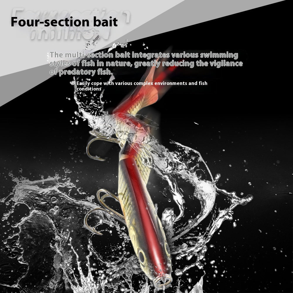 Metal Link Simulation flexible de natation Habillement combiné de poissons multi-sections