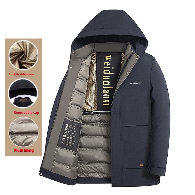 Veste rembourrée en velours d'hiver pour hommes Business Casual Down Coton rembourré