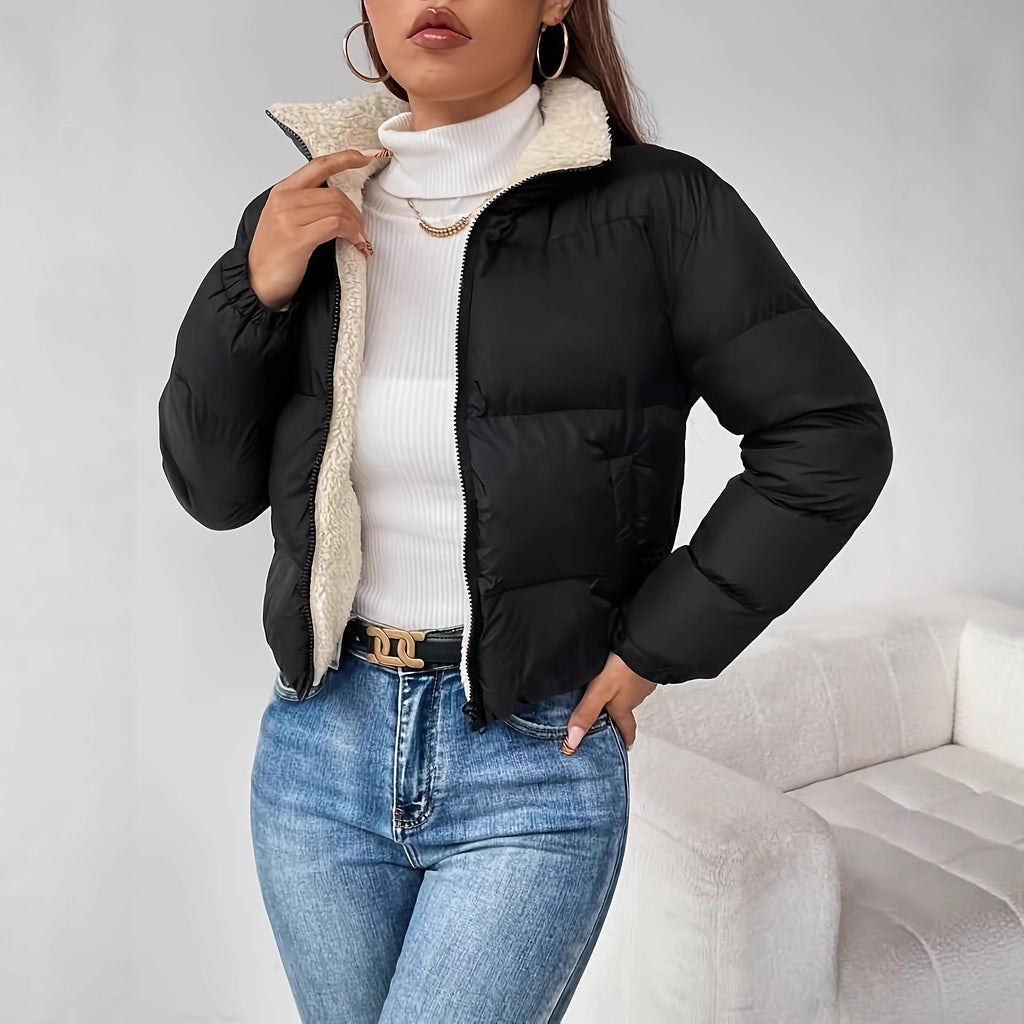 Veste casual de couleur unie pour femmes