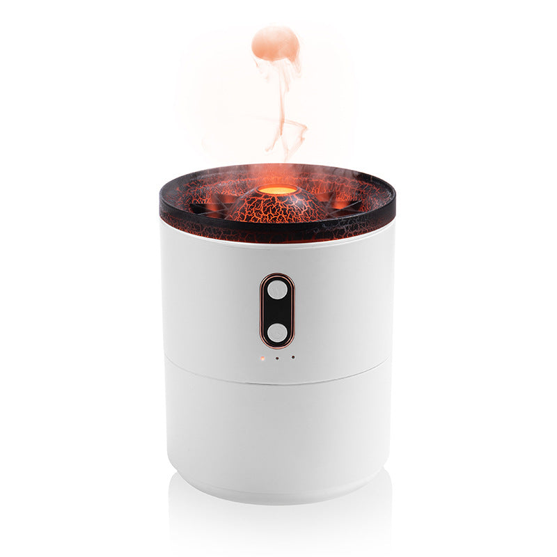 Flamme volcanique Aroma Huile essentielle Diffuseur USB Portable Jellyfish Air Humidifier Night Li