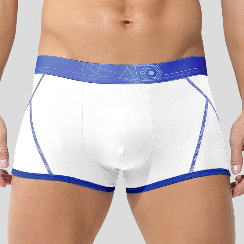 Slip de boxeur confortable en coton pur pour homme avec imprimé rayé