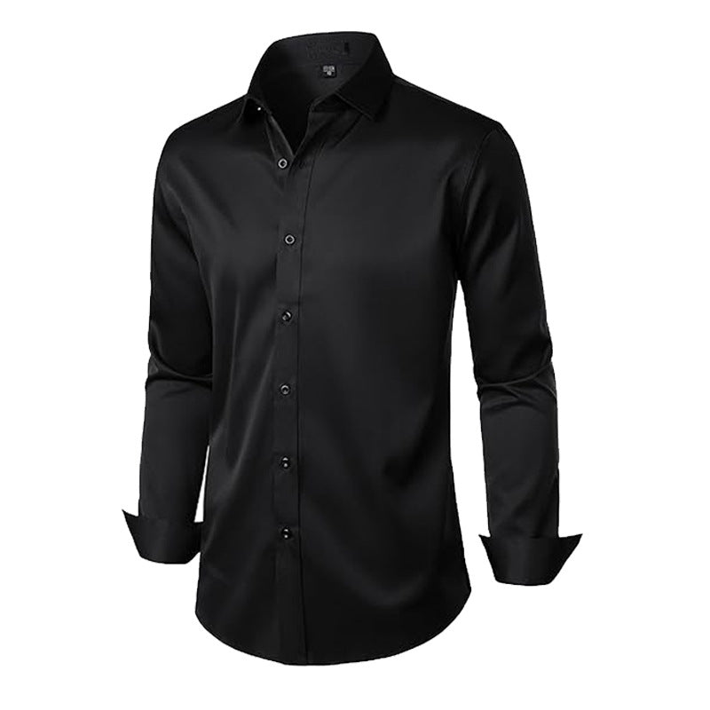 Elégant Business Formel Solide-couleur manches longues Hommes chemise