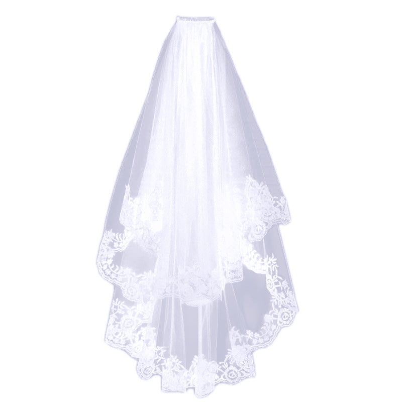 Veil noir courte dentelle coiffure amour spirituel vêtements de mariage party veil photo veil