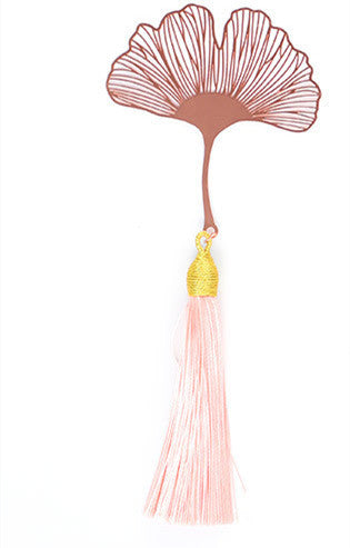 Motif de papier créatif en métal Plaqué creux Feuille d'érable Tassel Apricot Feuille Signet