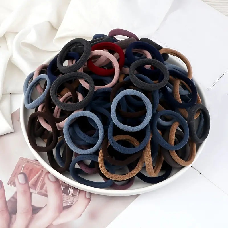 Serviette Anneau Bandes de cheveux 4cm Solid Couleur Élastique Rope de cheveux femelle Hauteur Accessoire de cheveux pour P