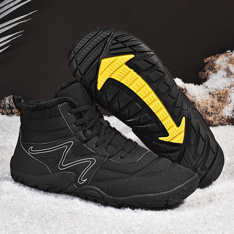 Bottes de neige chaudes d'hiver et en peluche pour hommes