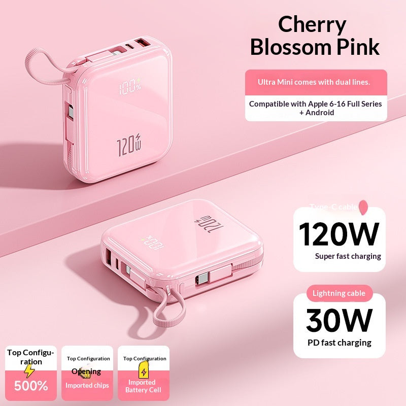 120W Super charge rapide 20000mAh Mini banque de puissance de haute capacité