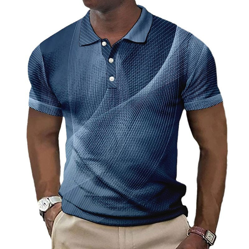 Polo à manches courtes bouton 3D