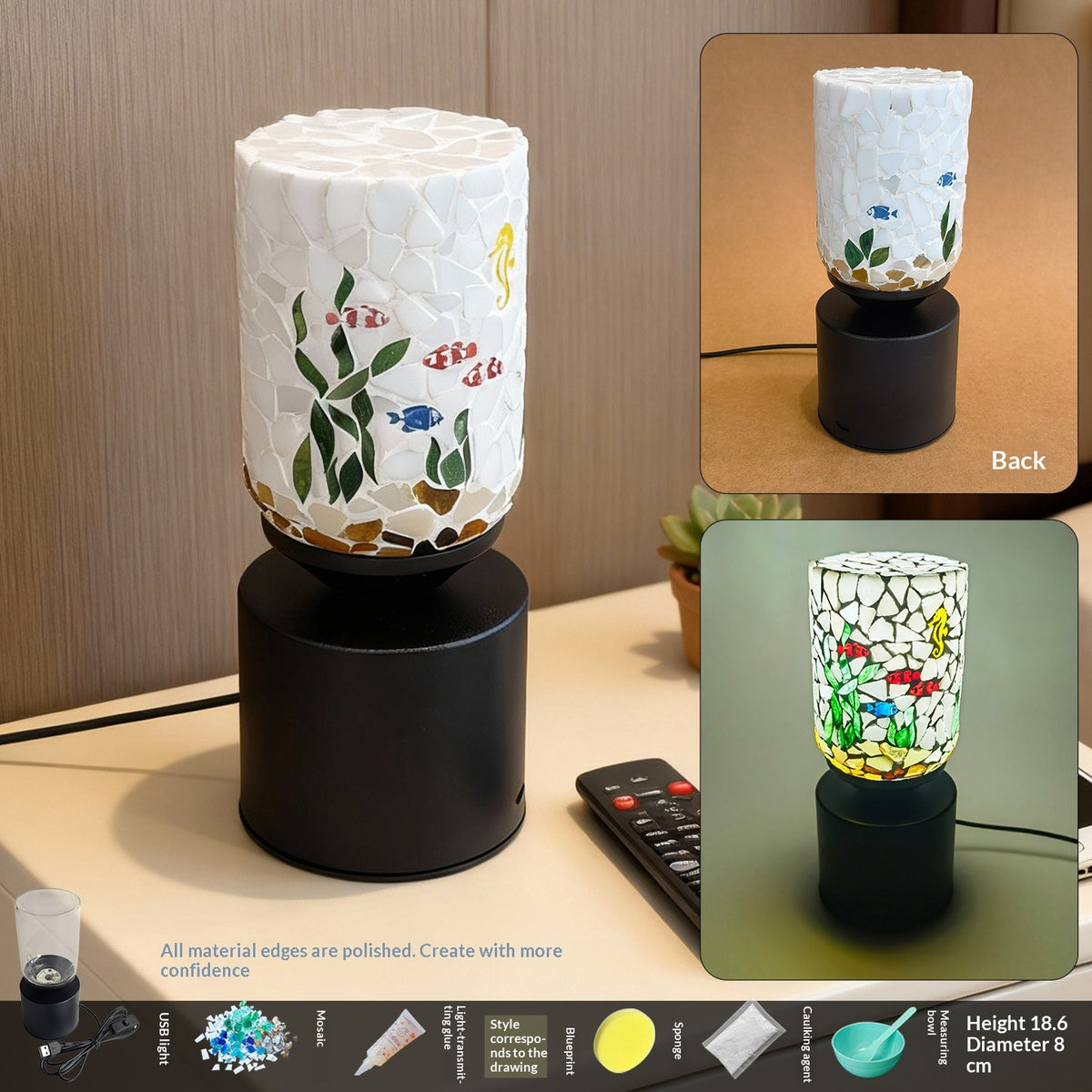 Matériau de bricolage de petite lampe de table fait main