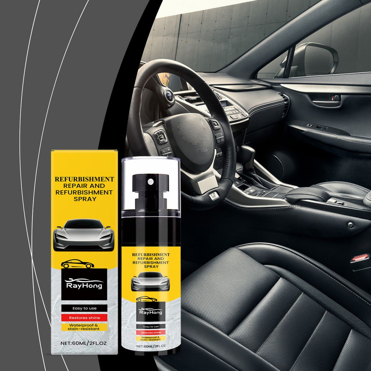 Spray de rénovation en plastique automobile