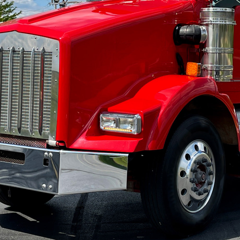 Pour Kenworth T400 T600 T800 W900B W900L clair phare Lunette LED blanche