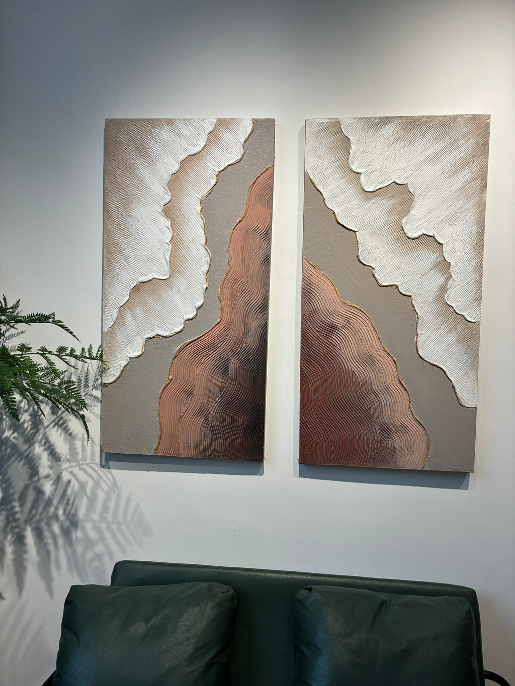20x40 Ensemble de 2 Art mural abstrait