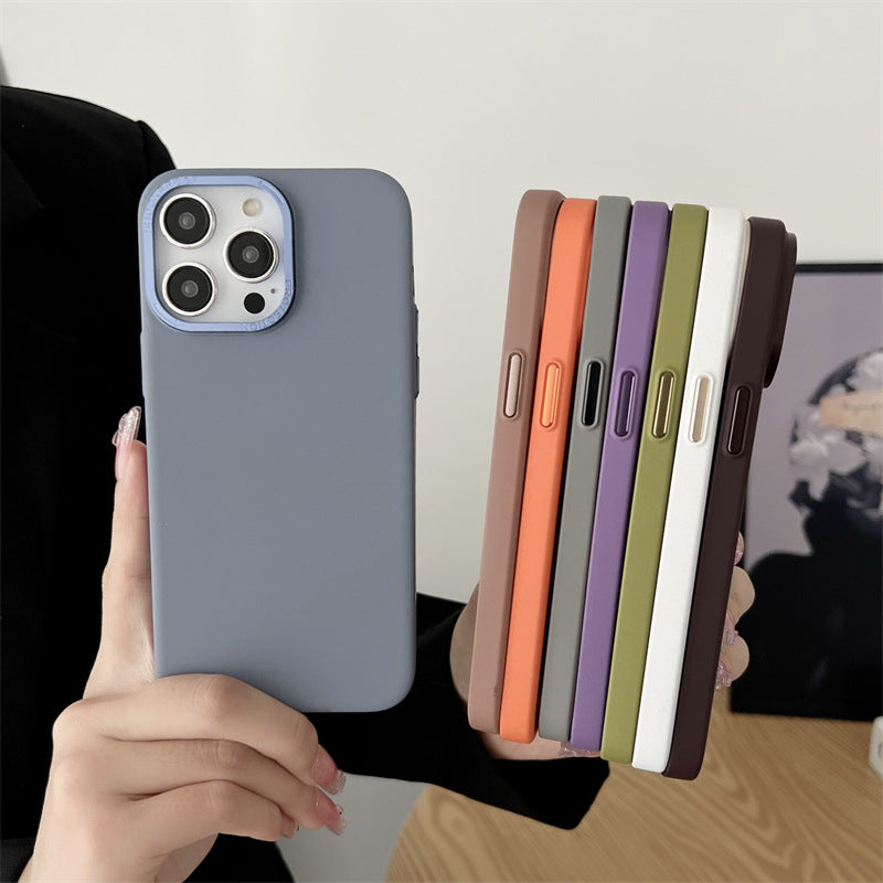 Solid Couleur Grand trou de sable cristal case téléphone