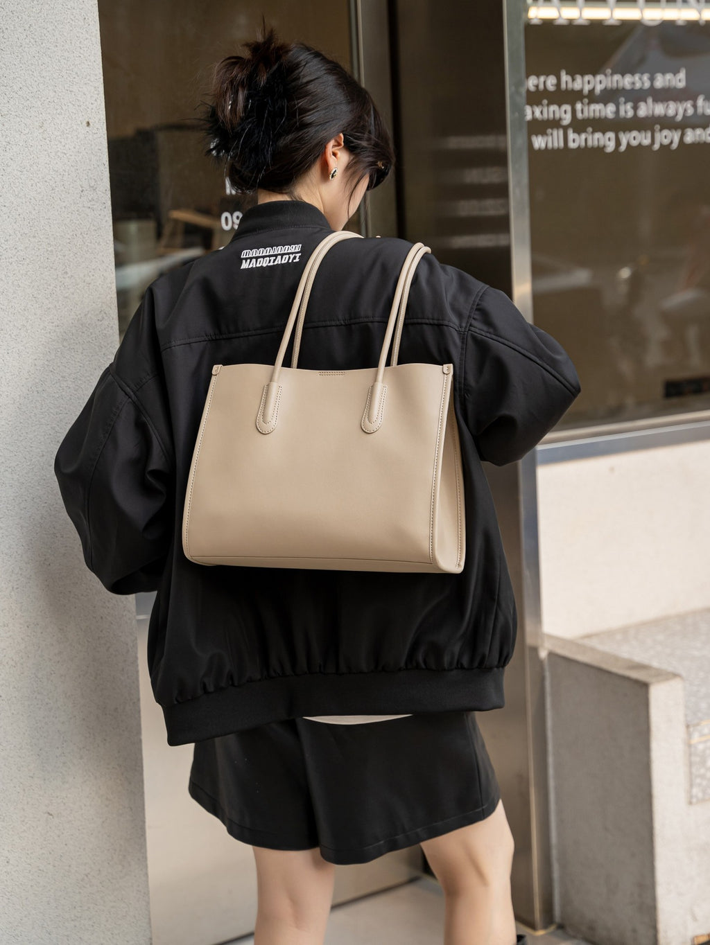 Sac en cuir Baidii pour femme Commuter haut de gamme grande capacité sac à main en cuir