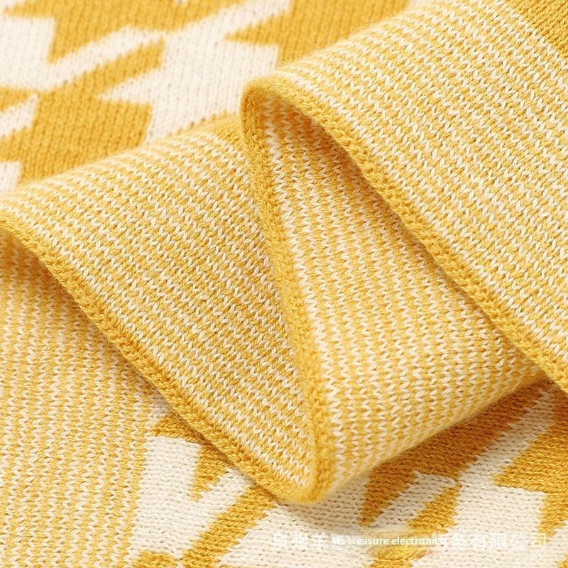 Jacquard Knit Baby Blanket