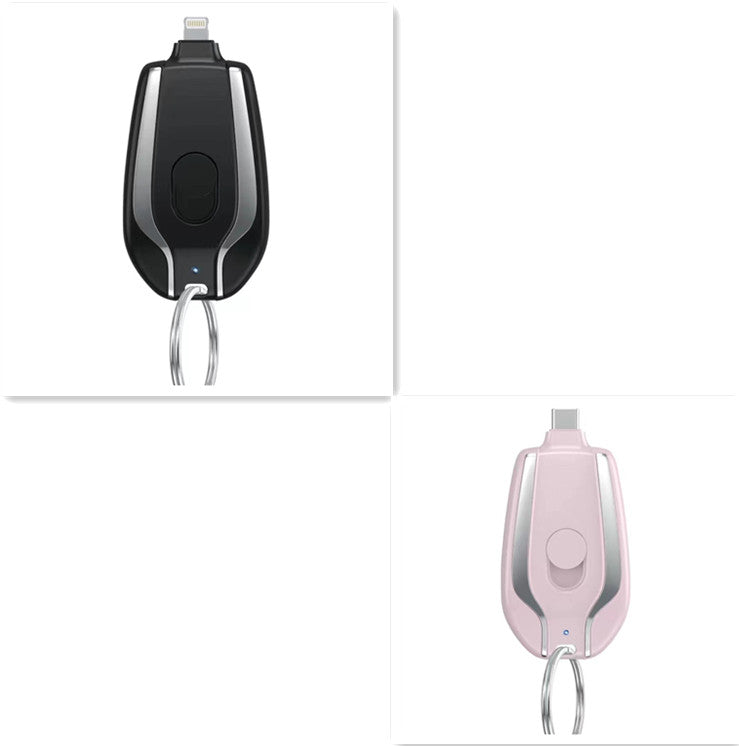 Porte-clés Banque de recharge sans fil Portable 1500 Mah Alimentation d'urgence Téléscopique Petit M