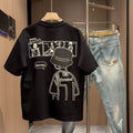 Marque Short Sleeve Ins 100 coton manteau d'été homme imprimé T-shirt tendance hommes et femmes A