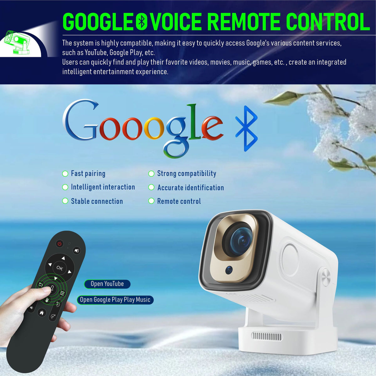 Auto Focus WIFI6 HD Maison Projecteur