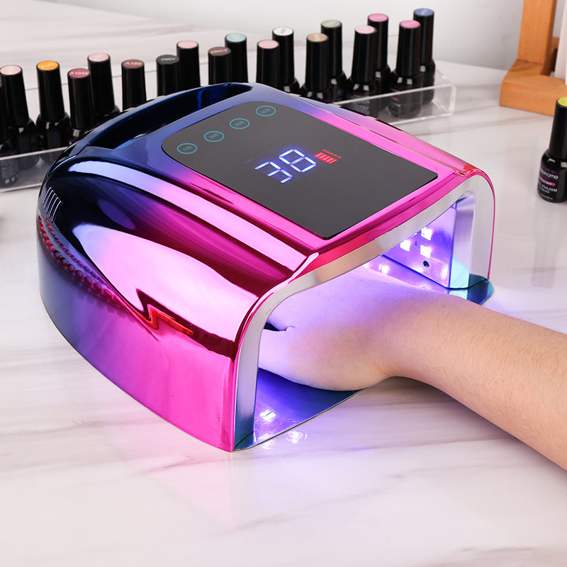 Nail Machine de traitement de lumière 96W haute puissance rapide à sec Smart sans fil UV
