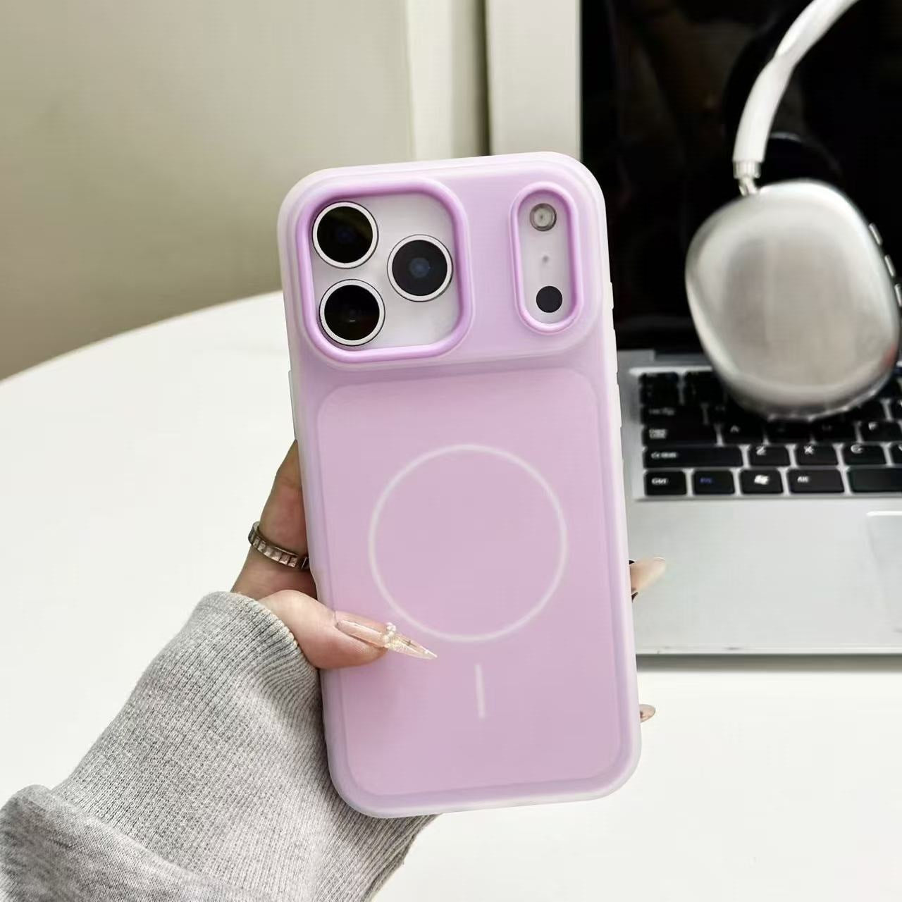 Cas de téléphone magnétique bi-en-un couleur de bonbons