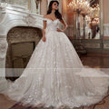 Hors-épaule Robe de mariée de style français style Mori Trailing Simple petite robe de mariée