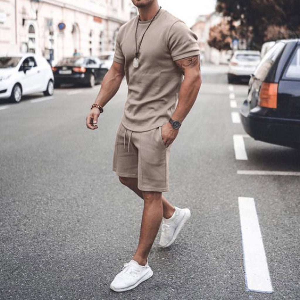 European and American Ebay Homme d'été Shorts à manches courtes Suit Sports Casual Men's Fash