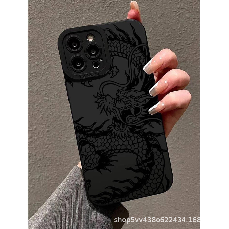 Cas de téléphone design Dragon noir créatif et polyvalent