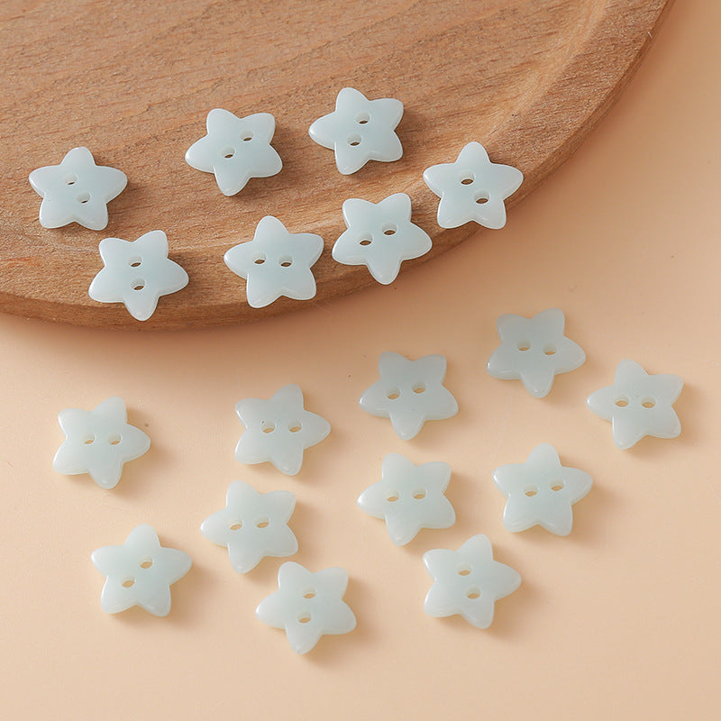 Boutons d'étoile cinq points colorés mignons