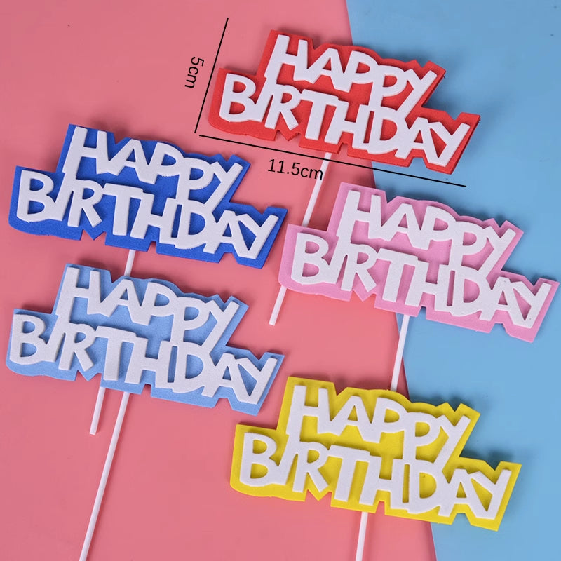 Bon anniversaire Cake décoration carte couleur EVA double couche