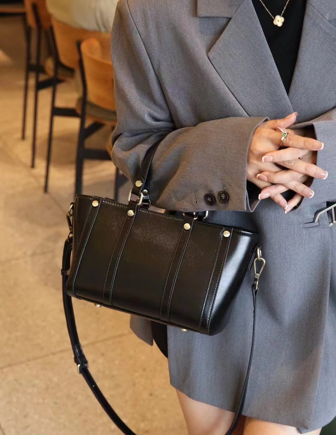 Sacs en cuir de baidie pour femmes Sac à main personnalisable Première couche Cowhide grande capacité devrait