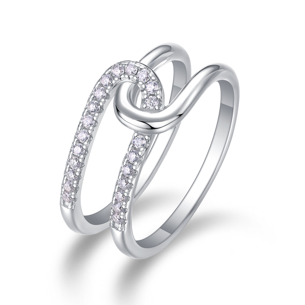 S925 Argent 3.7g Anneau de Moissanite plaqué platine