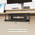 Organisateur de ligne Sous-table Organisateur de ligne-Black-40cm-1 pièce