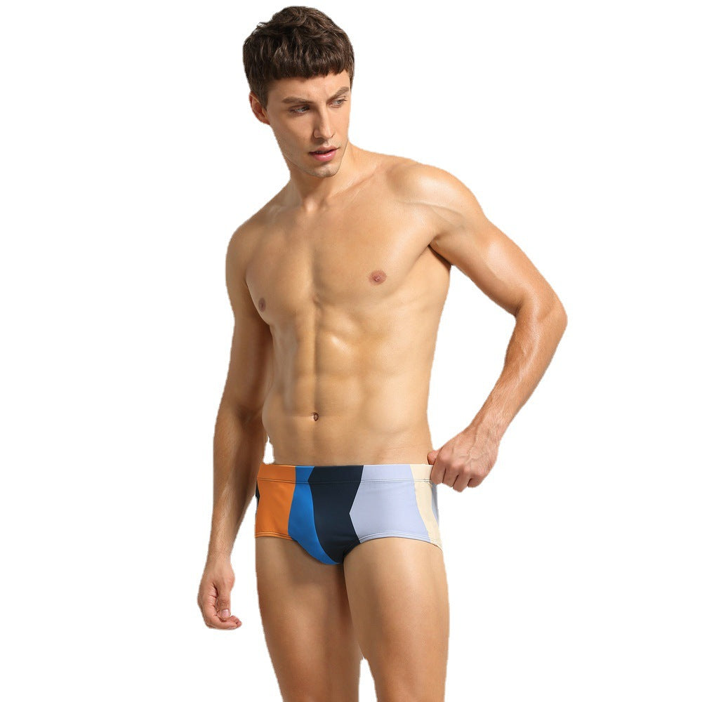 Tide de basse taille hommes de la couleur de mode Match court boxer Trunks
