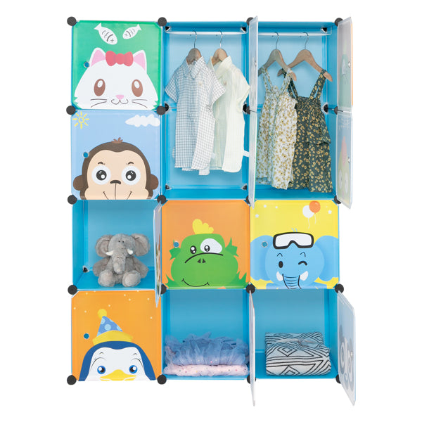 Armoire modulaire à 12 compartiments de 4 couches avec matériel en plastique et en acier