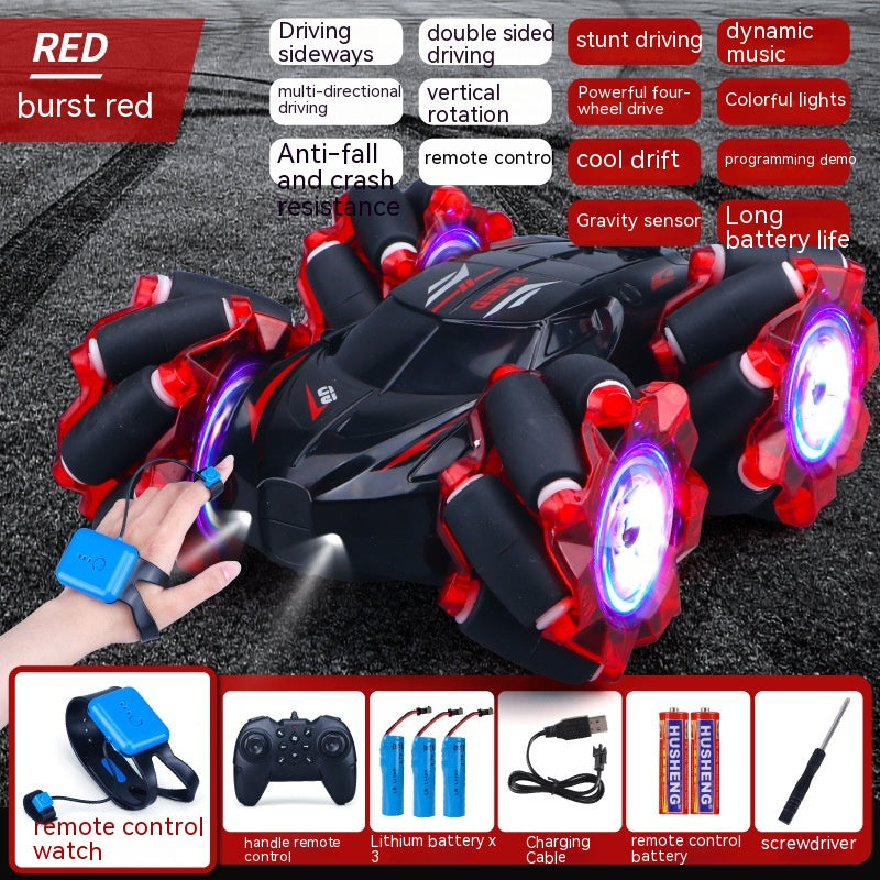24G Télécommande sans fil haute vitesse Car Light Music 4 roues motrices Double face Drivi