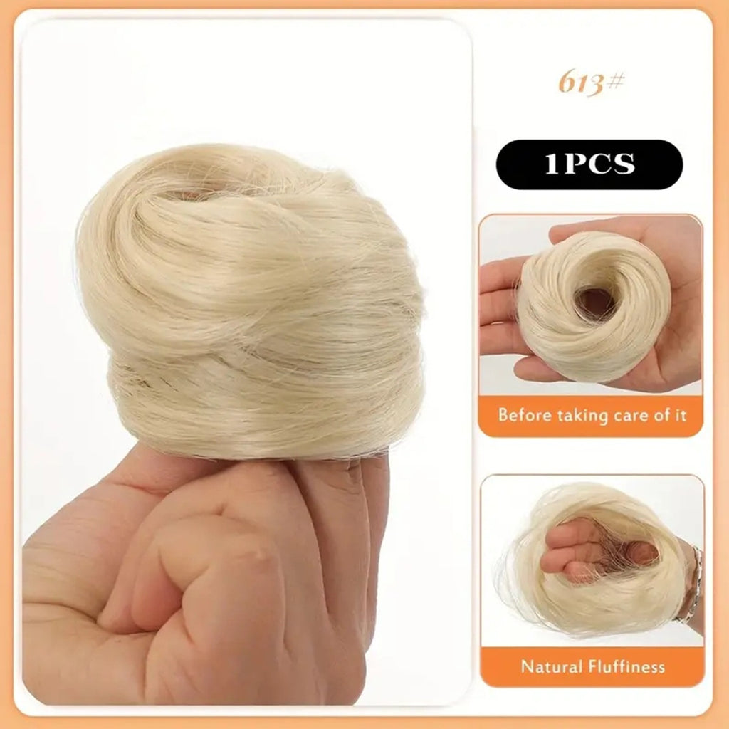 Simulation de boucles de cheveux féminines avec perruque et bande de caoutchouc