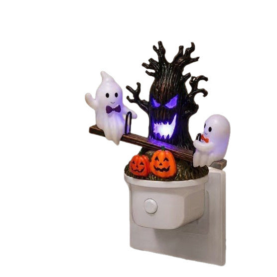 Resin décoratif nuit lumière balançoire fantôme pour décoration d'Halloween
