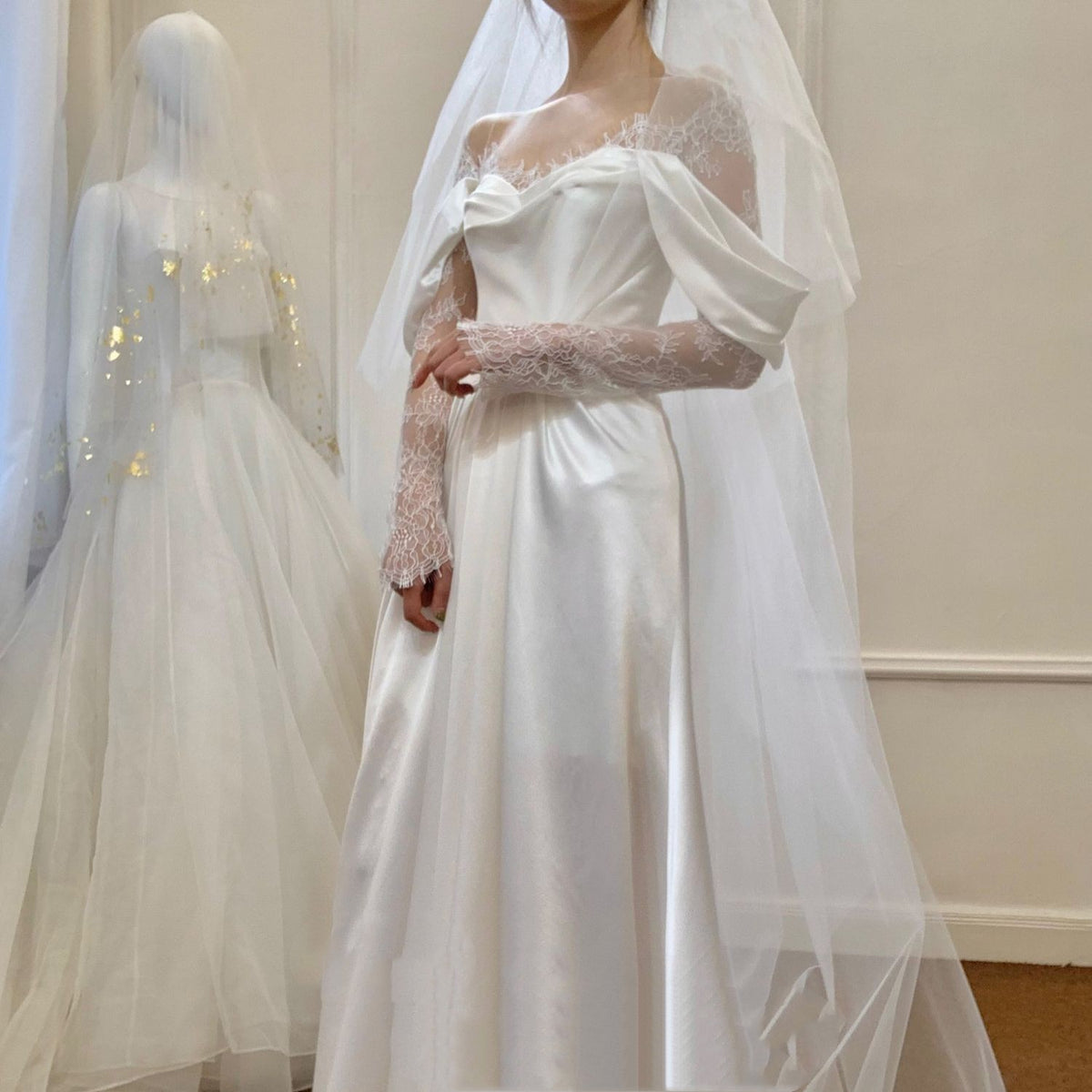 Gauze Robe Mariée Française