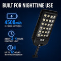 Solar Powered Motion Sensor Outdoor Light W7207 6 Noir pour Garden Yard Street Wall LED