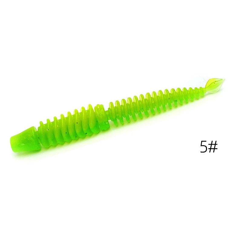 L'eau flottante statique Inverser l'aiguille filetée Tail Soft Bait Full Body Spoiler Soft Worm Bai