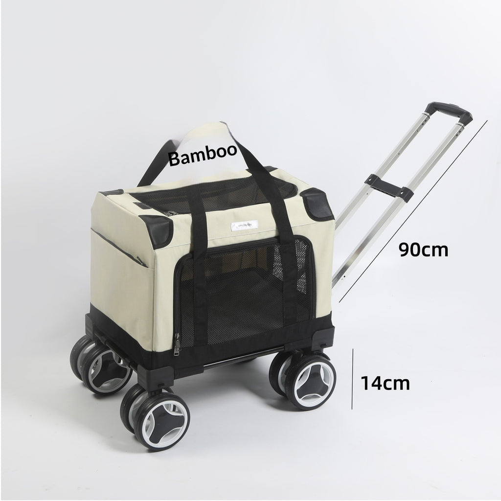 Pet Troley Case Grand-Capacité Cat Carrier Handheld Sac respirant pour petits chiens et Mul