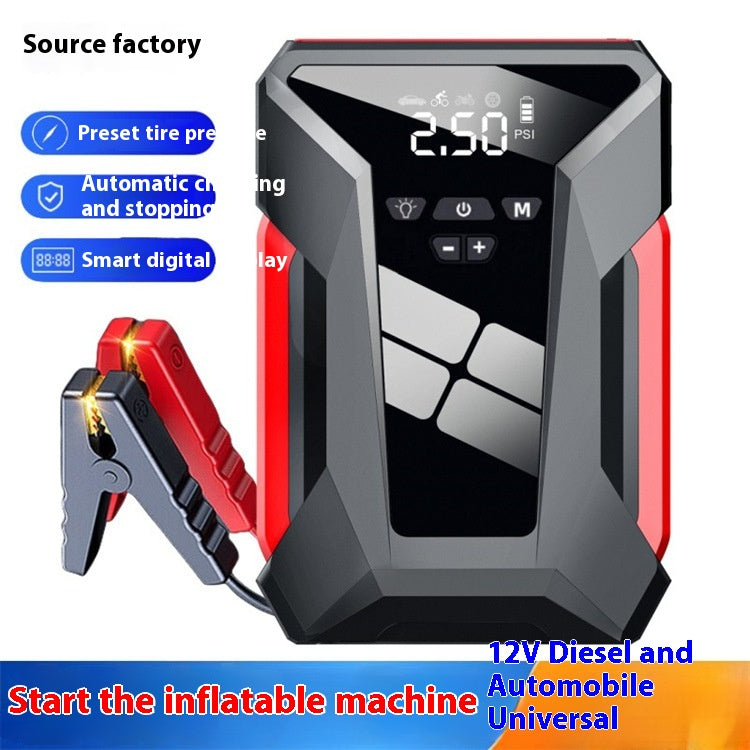 Auto Power Bank Alimentation d'urgence de démarrage Machine tout-en-un gonflable 12V