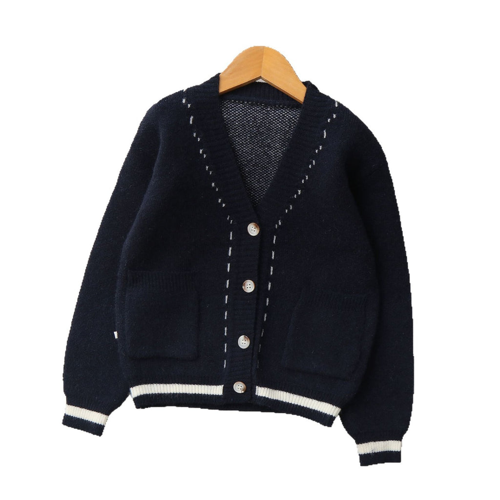 Chandail Jacquard rayé Cardigan pour garçons
