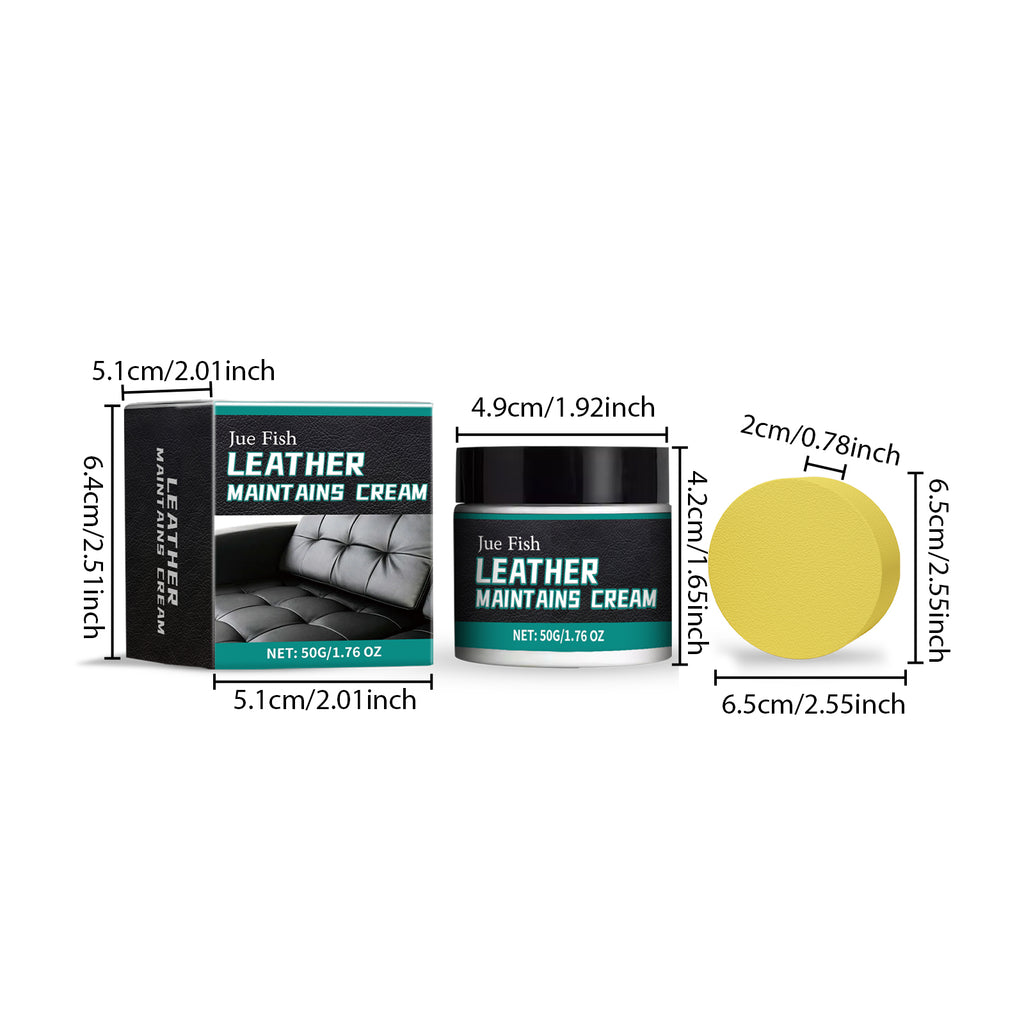 Crème de soins en cuir 50g bouteille-1 éponge1box