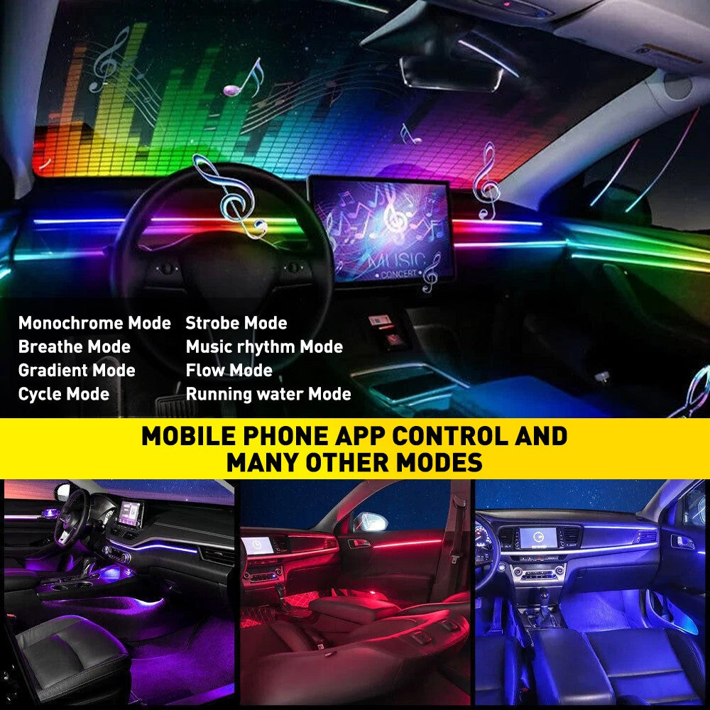 10in1 Full LED perles Symphony Dream voiture d'intérieur éclairage ambiant sans fil Kit