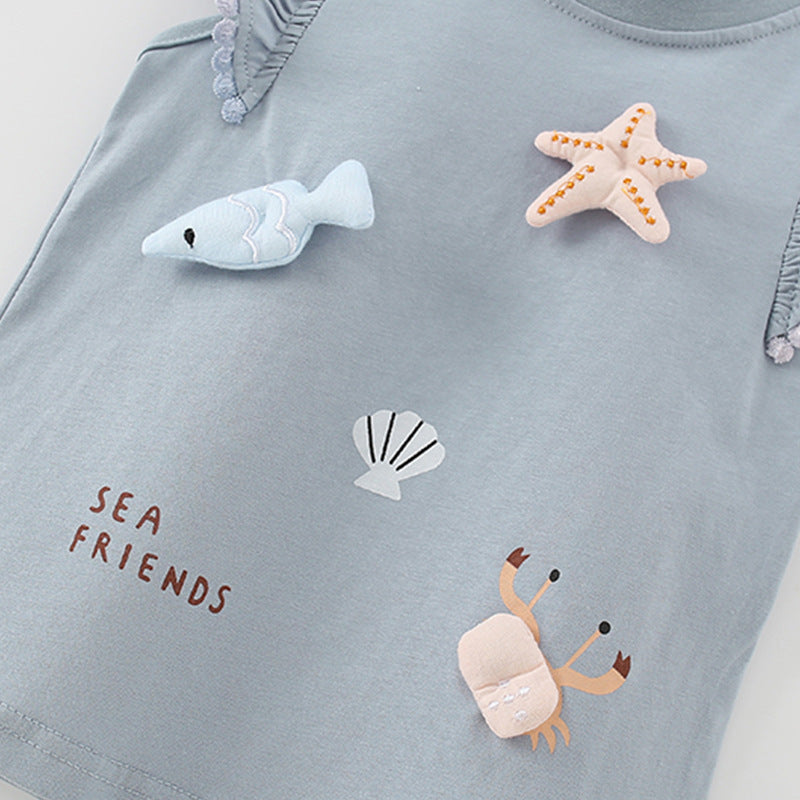 T-shirt fille Été Arrivée Top