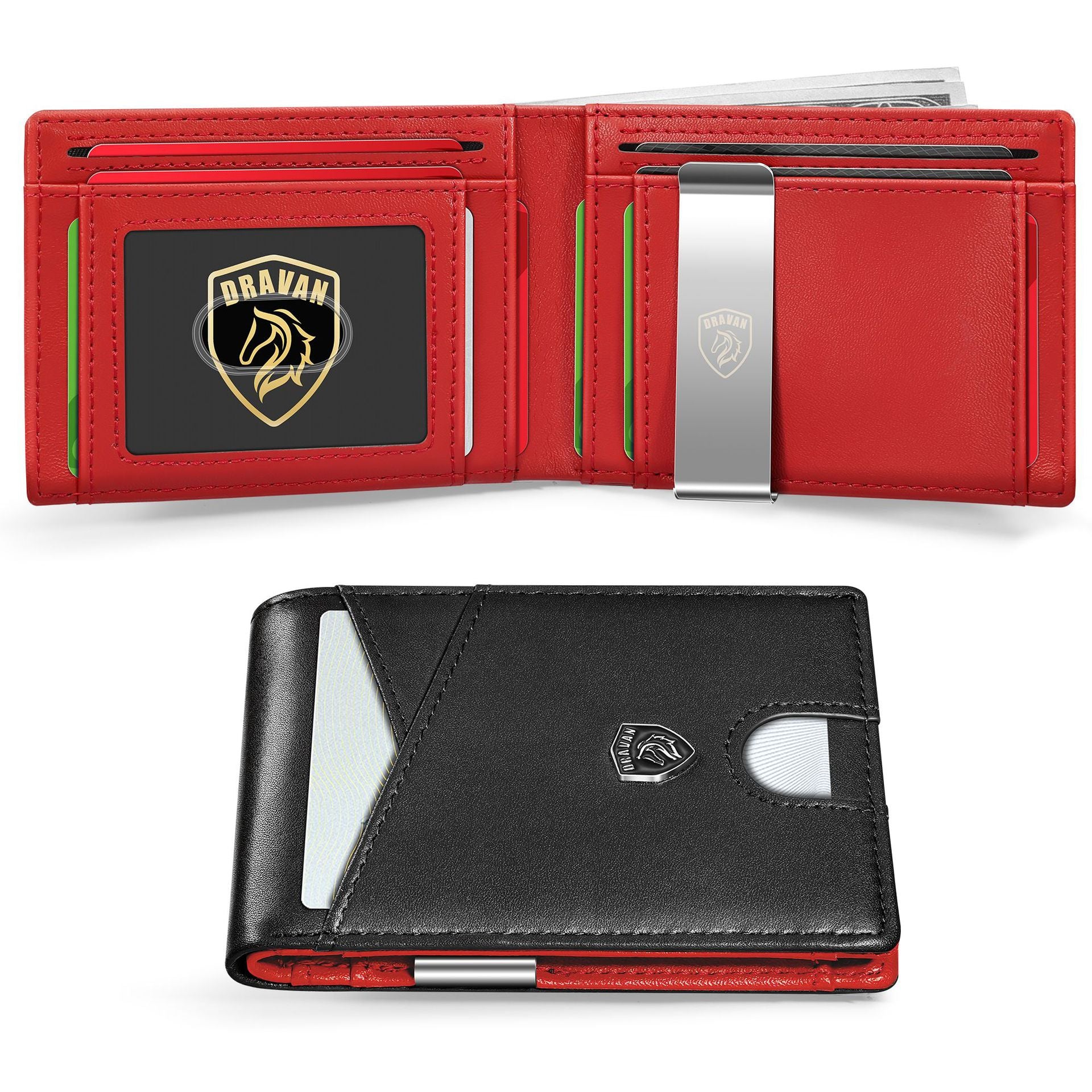 Porte-carte Portable en fibre de carbone Sac en cuir pour hommes