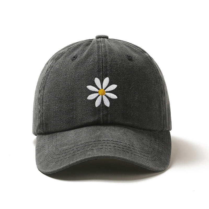 Casquette de baseball brodée avec une couronne ronde en coton et une visière à pic